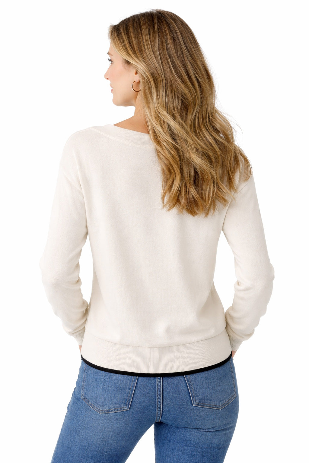 Pullover mit U-Boot-Ausschnitt