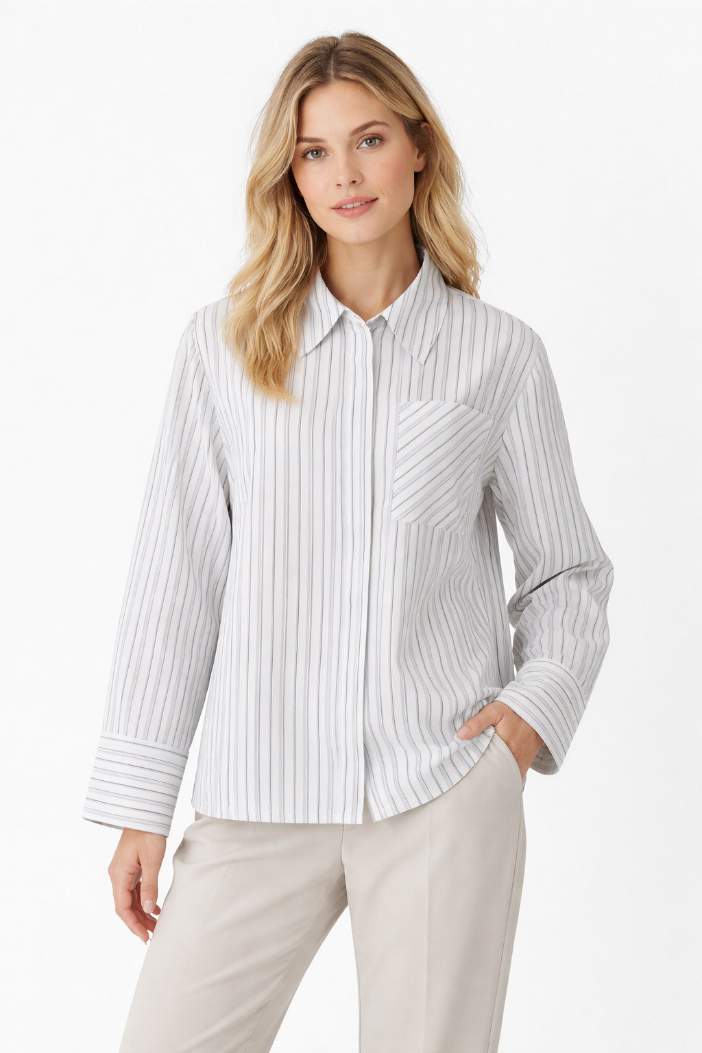 Gestreifte Oversize-Bluse
