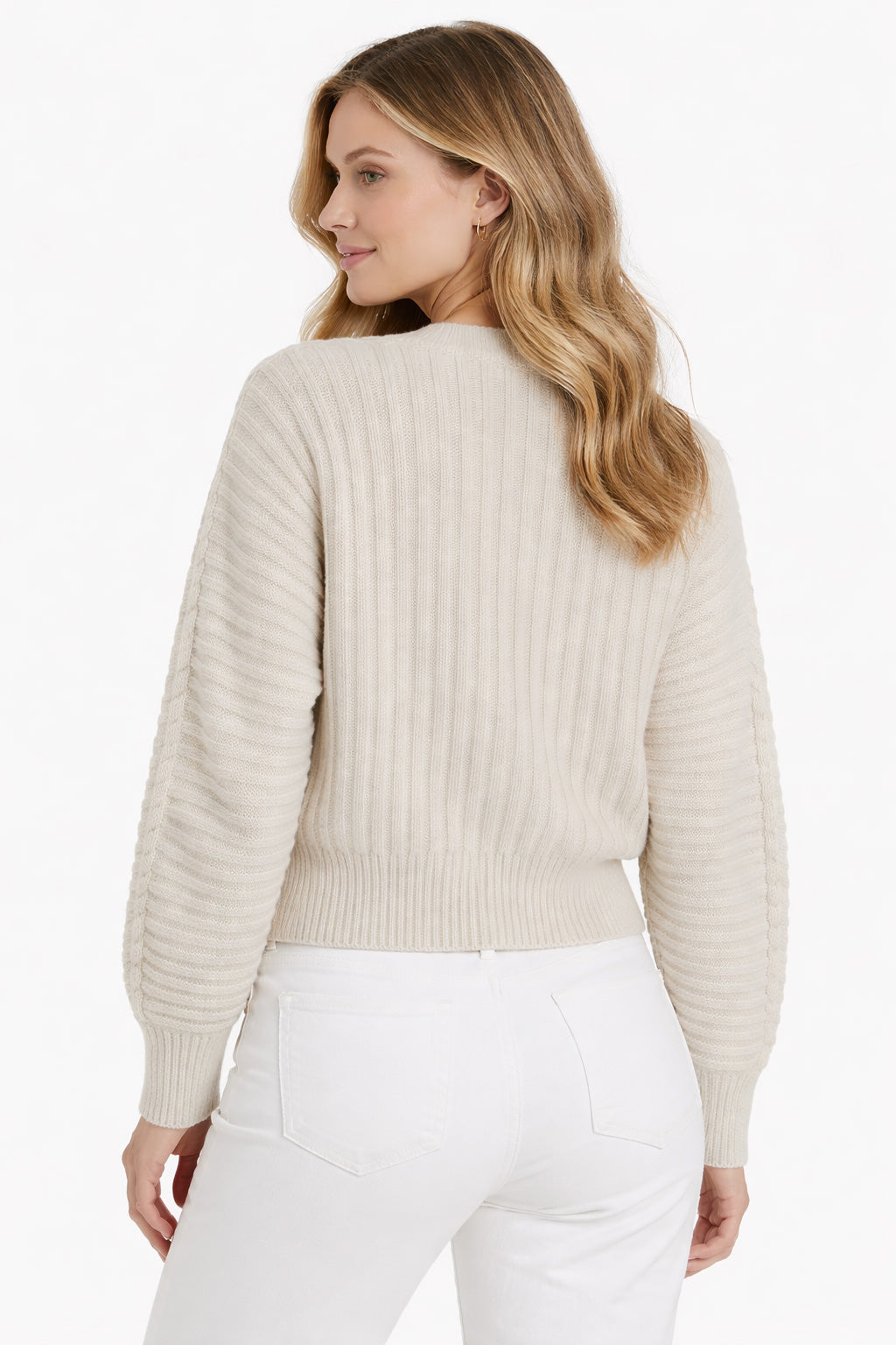 Strick-Cardigan mit Zopfmuster