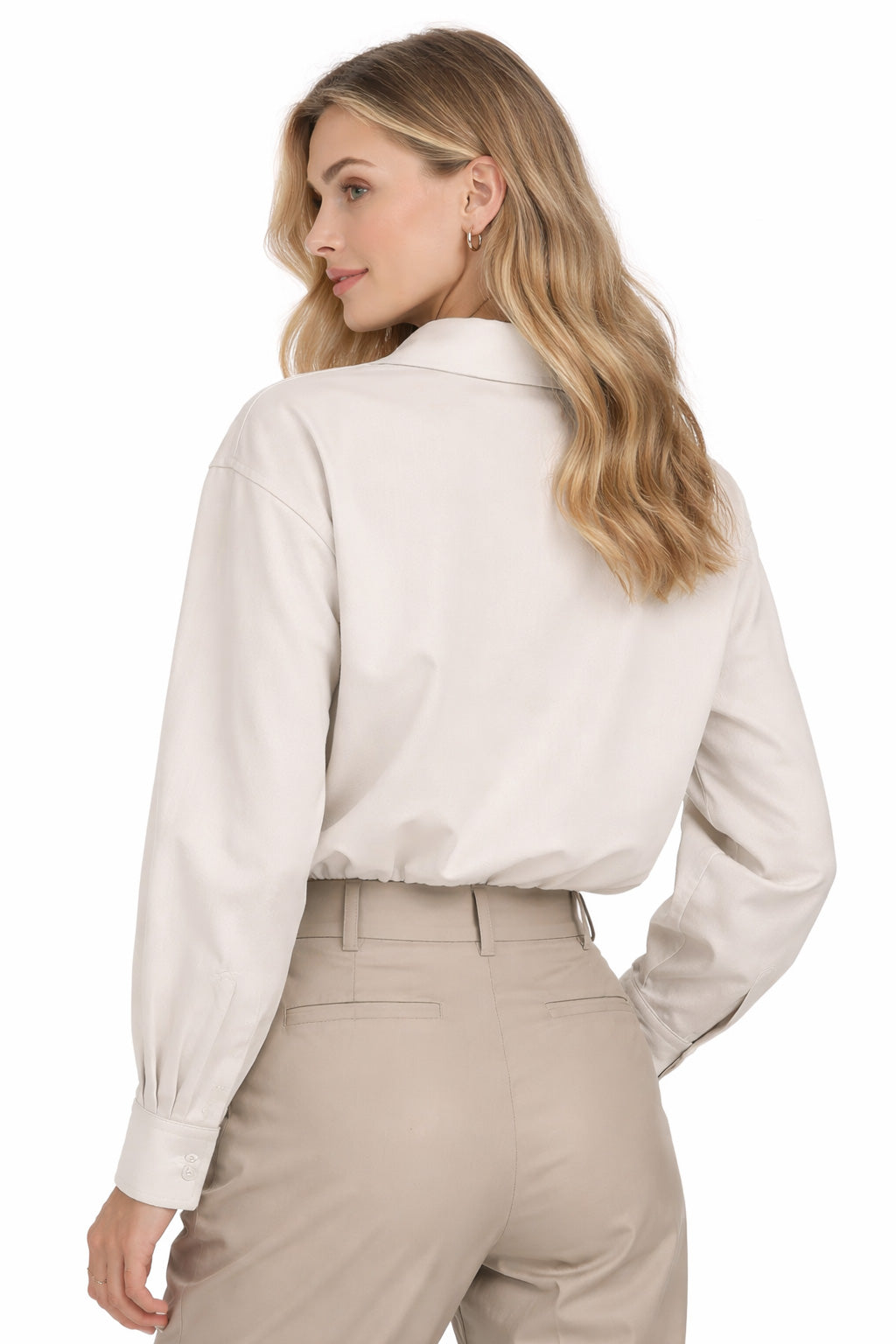 Bluse mit schr?ger Knopfleiste