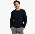 Linnen blend crew neck
