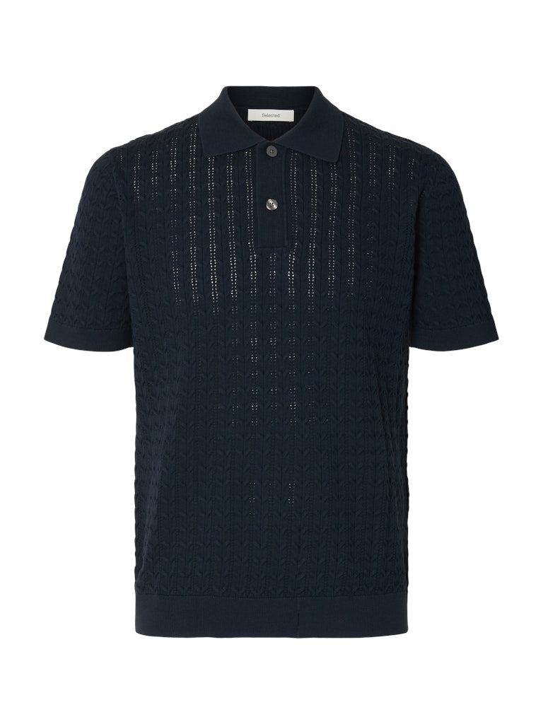 SLHMATTIS SS KNIT NEW CABLE POLO