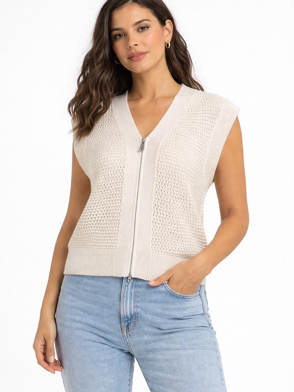 Grobmaschiger Cardigan