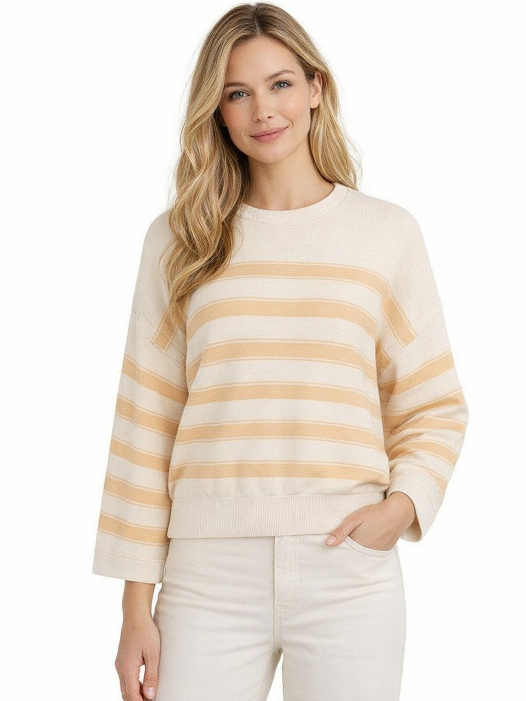 Strickpullover mit Streifen