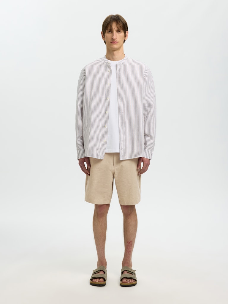 SLMKARL-SEERSUCKER REGULAR SHORTS N
