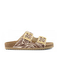 pony hair two buckle sandal