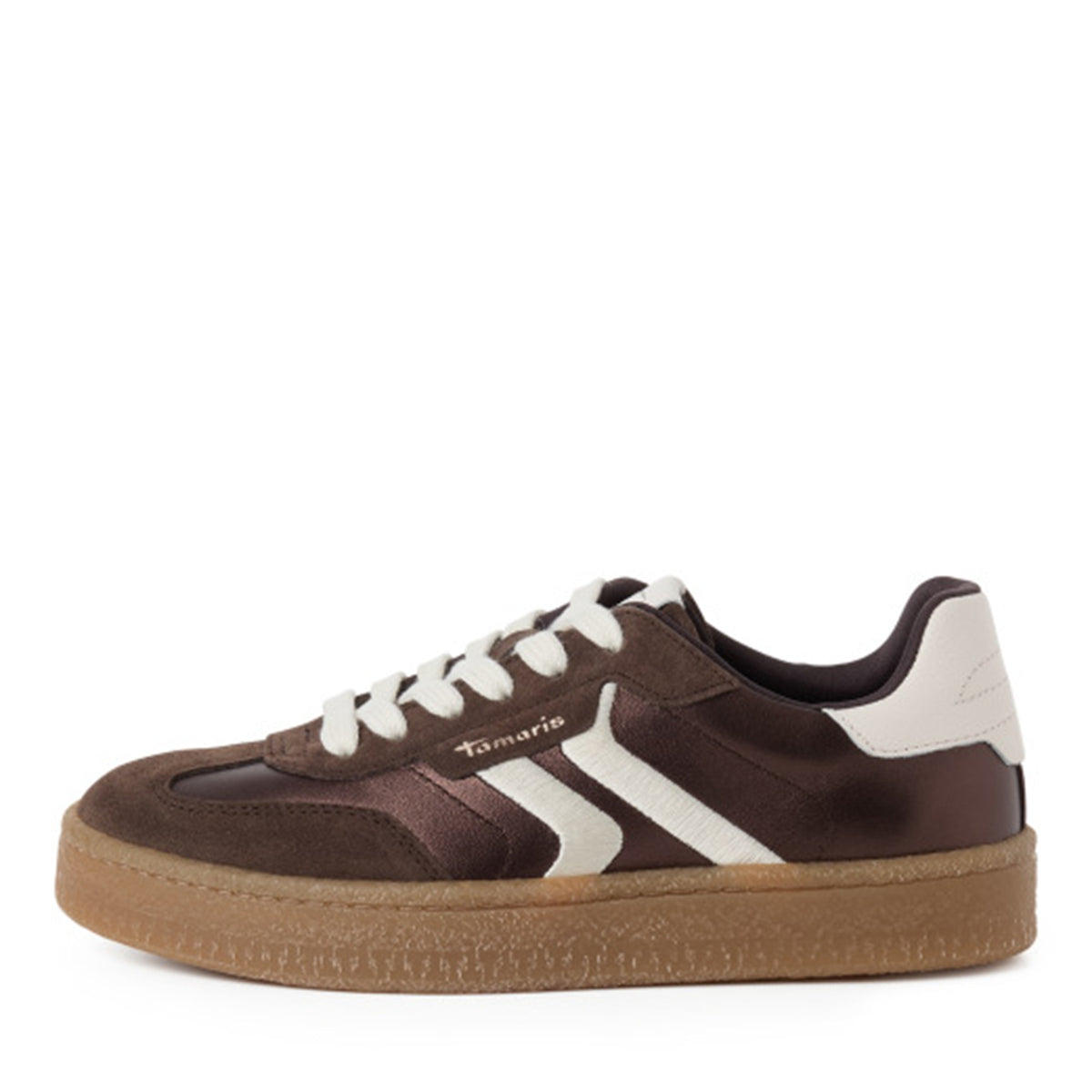 Tamaris Sneaker aus Leder mit Kontrastdetails und Plateau-Sohle