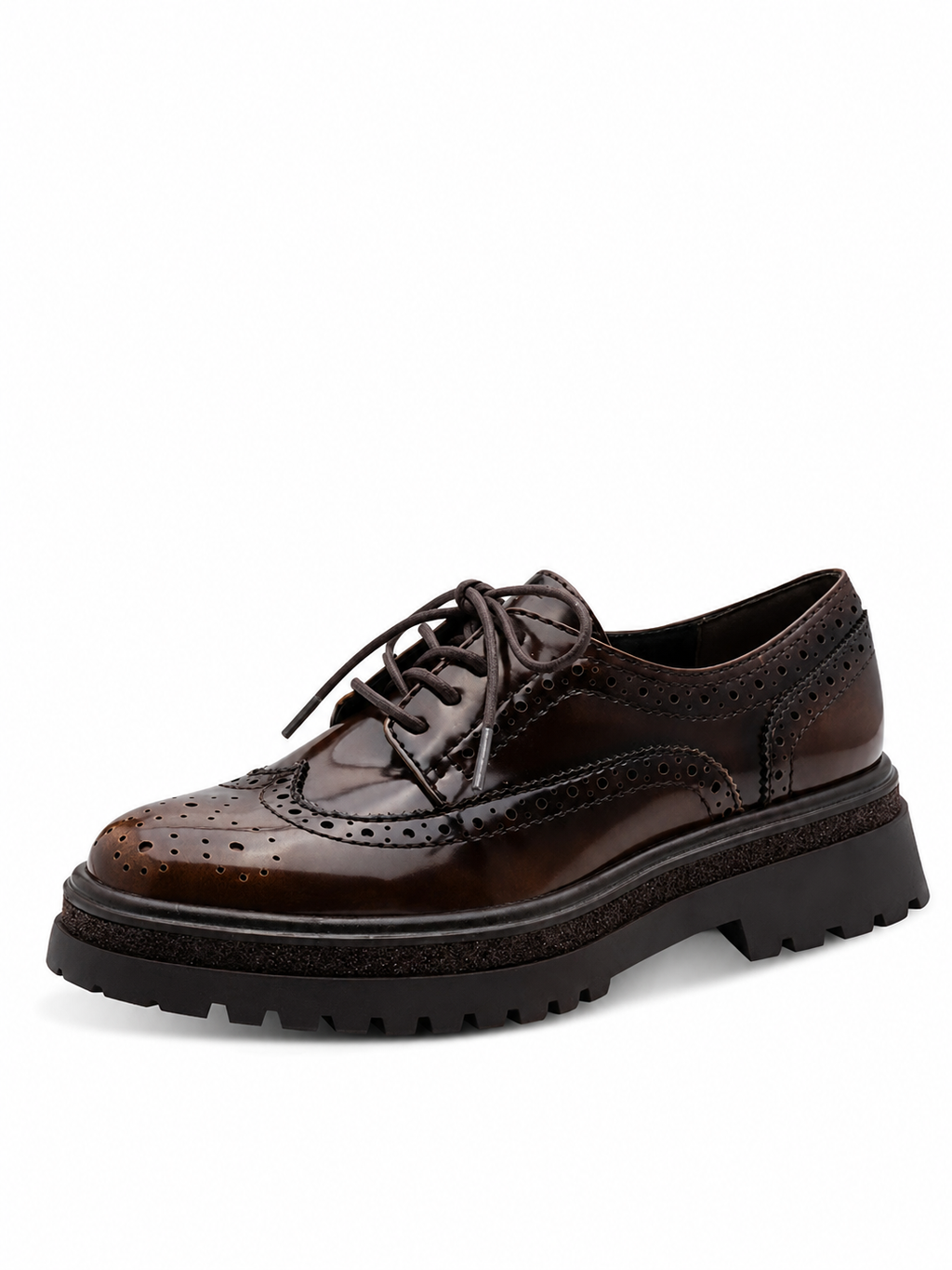 Tamaris - Loafer, Damen Slipper mit Zierschnürung und Profilsohle