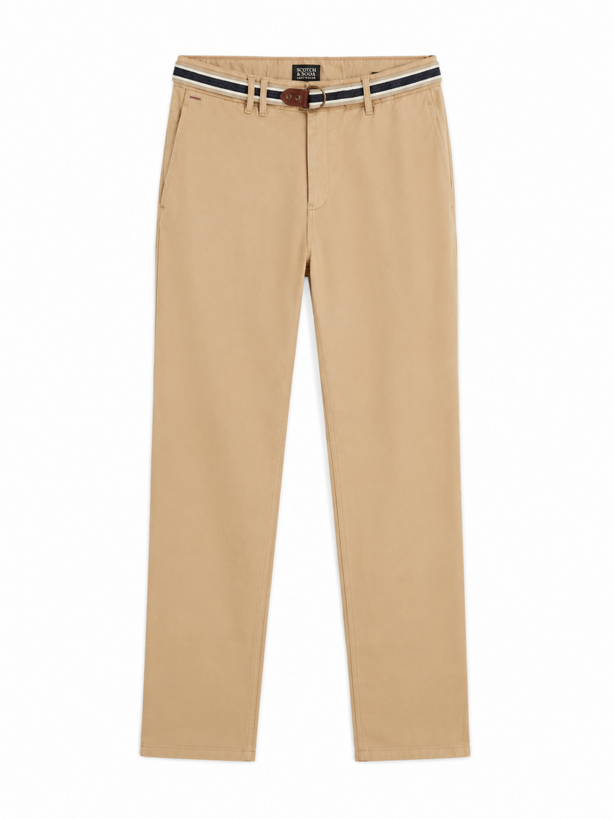 Warren cotton blend twill belted ch