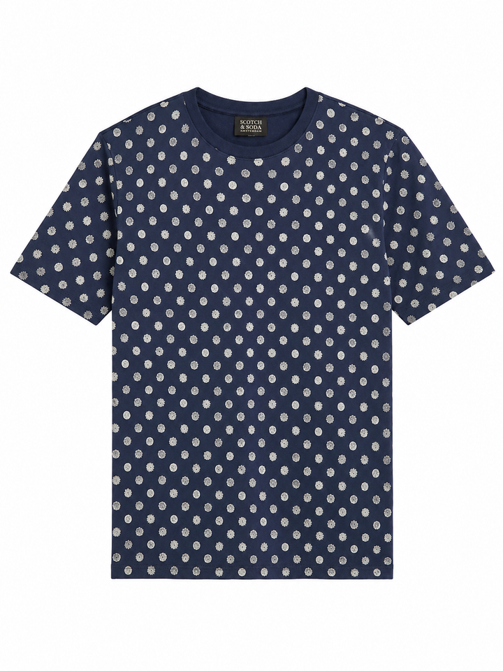 Micro-printed regular-fit T-shirt