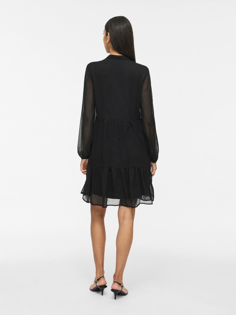 VIFALIA L/S TIE V-NECK DRESS