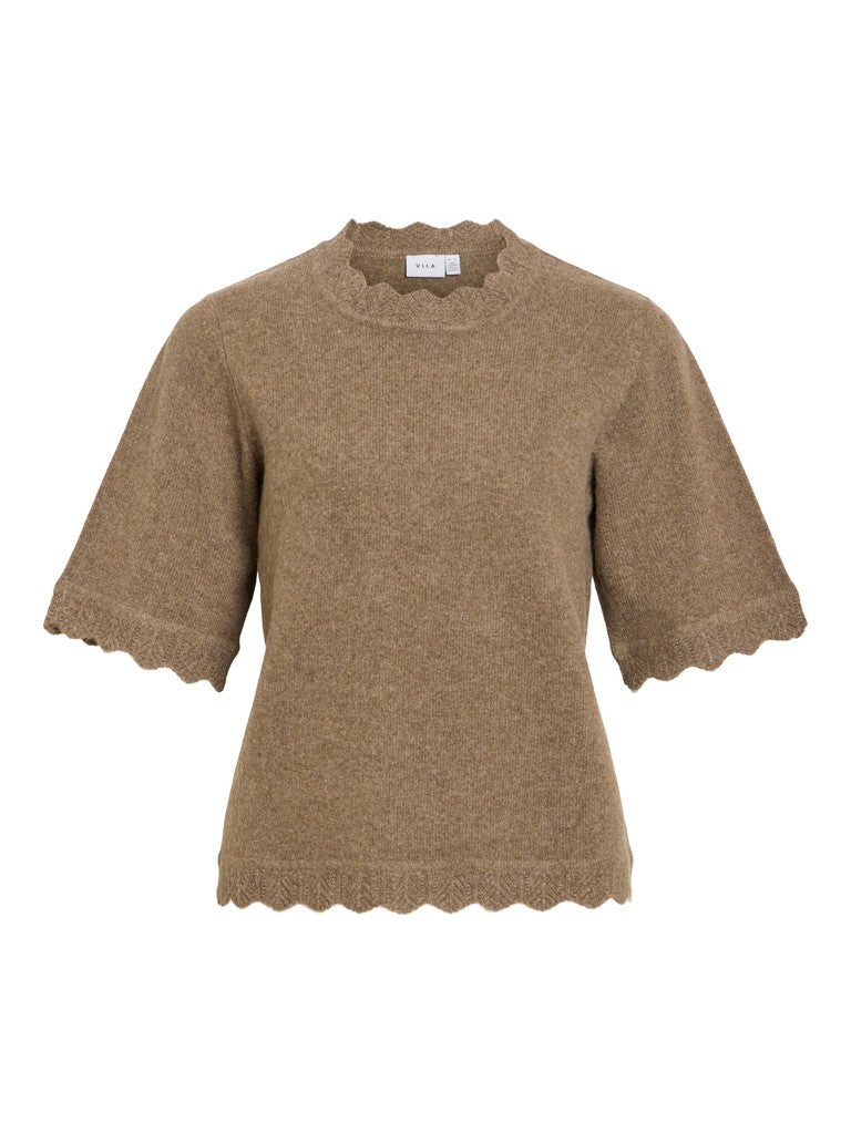 VINIKOLINA O-NECK 2/4 KNIT TOP - NO