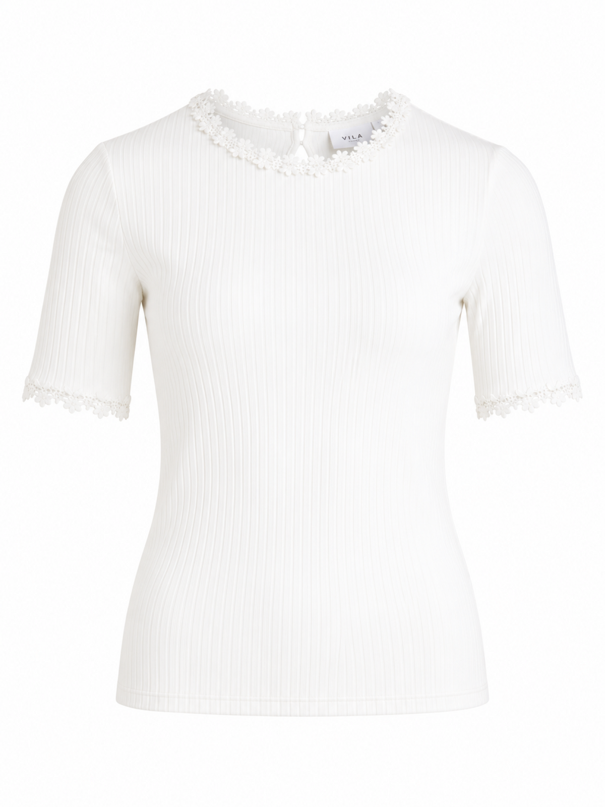 VIBABIA FLOWER O-NECK 2/4 TOP/LC/1