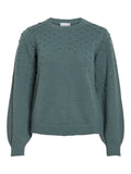 VITULI O-NECK L/S DOT KNIT TOP-NOOS