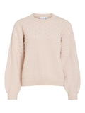 VITULI O-NECK L/S DOT KNIT TOP-NOOS