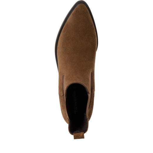 Tamaris - Chelsea-Stiefelette aus Veloursleder mit Blockabsatz