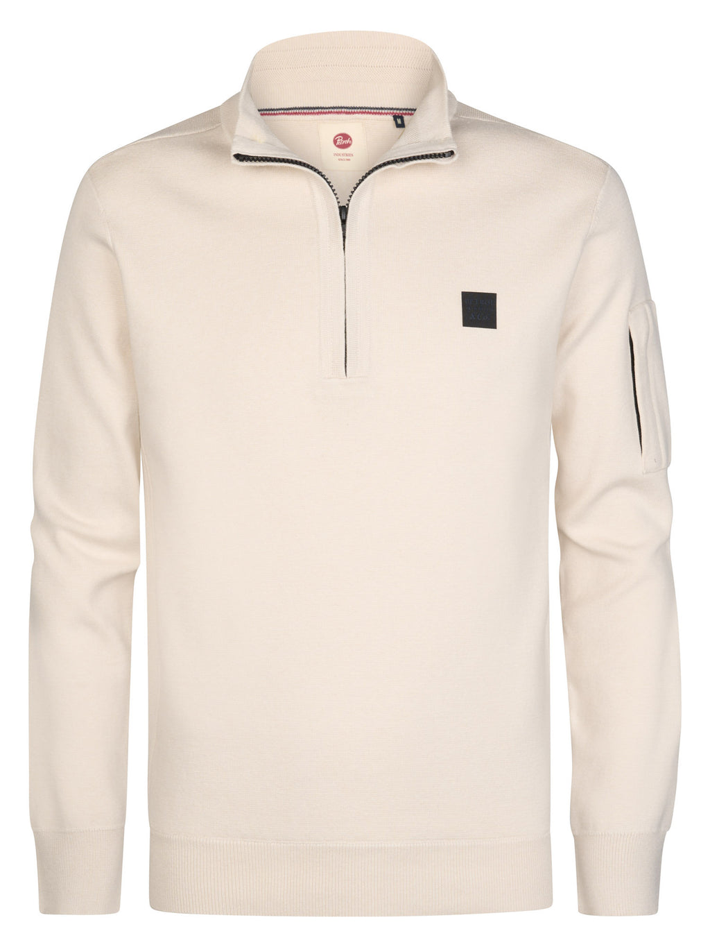 Herren Troyer mit Stehkragen – Feinstrickpullover mit Half-Zip