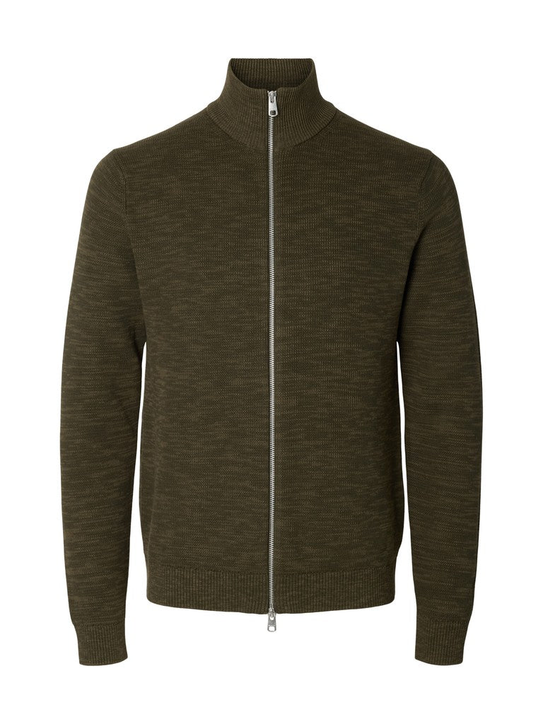 SLMDANE LS KNIT REG STRUC FULL ZIP
