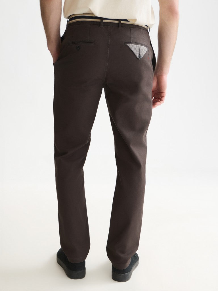 Warren cotton-blend twill belted