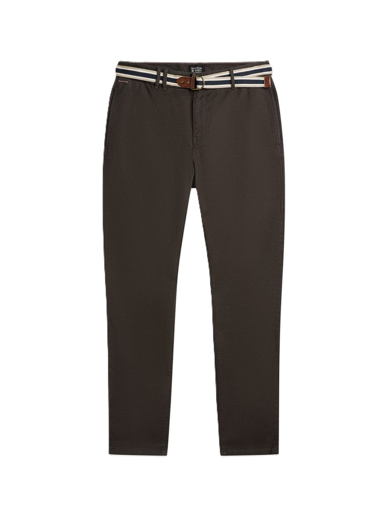 Warren cotton-blend twill belted