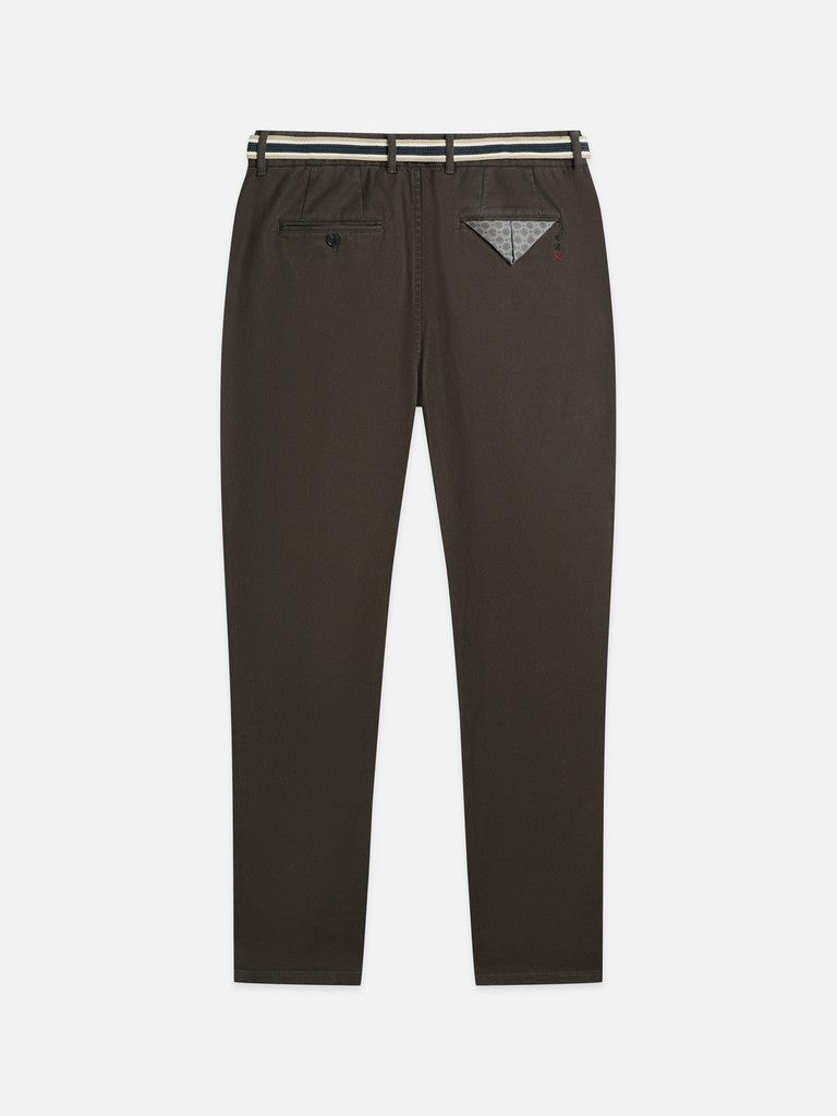 Warren cotton-blend twill belted
