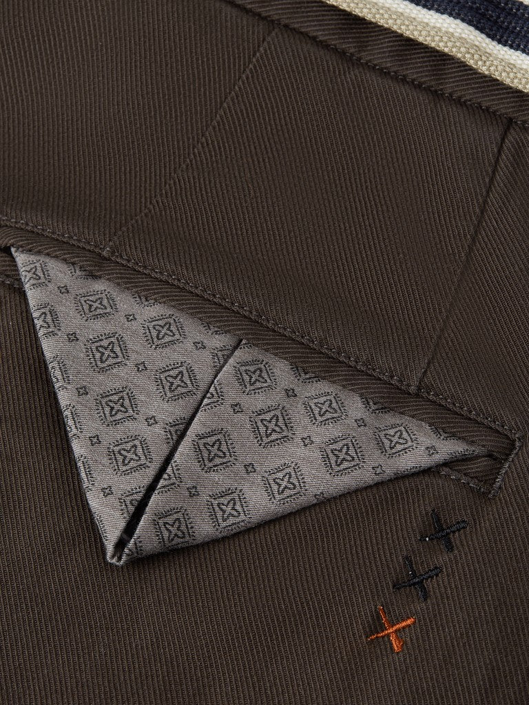 Warren cotton-blend twill belted