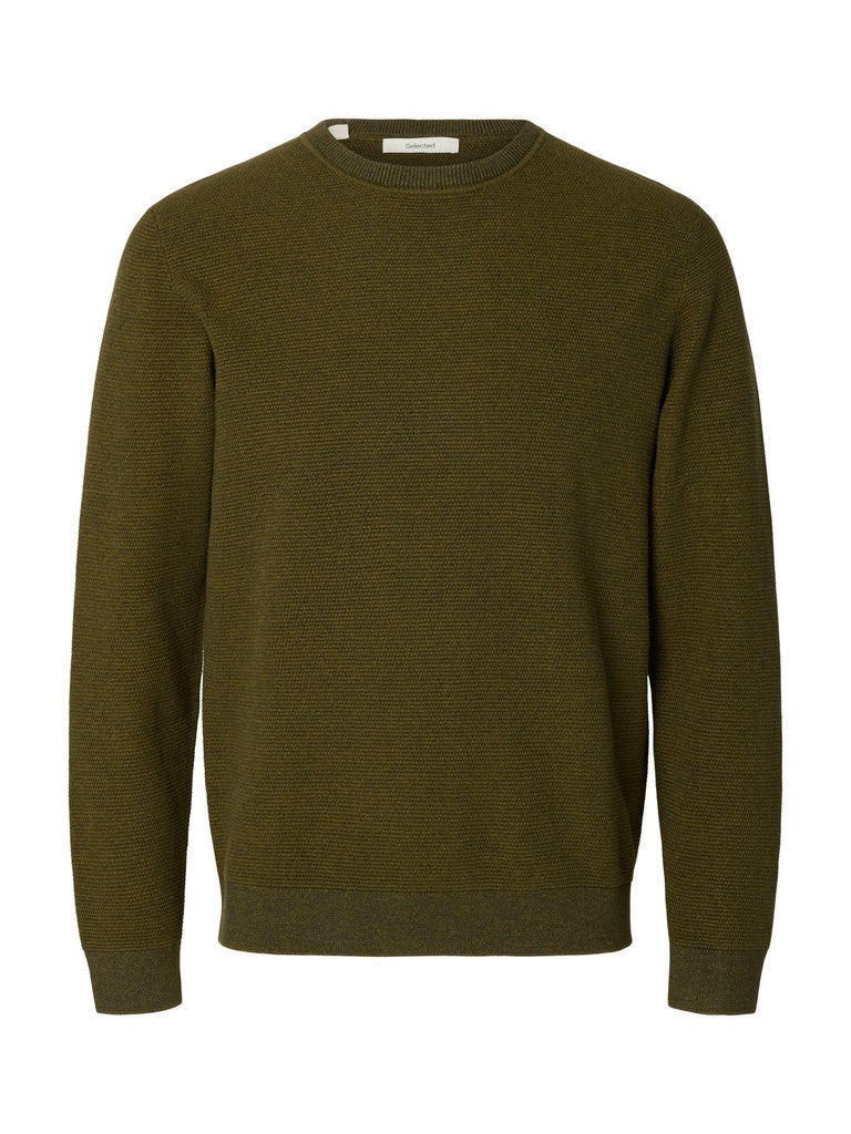SLMROSS LS KNIT STRUCTURE CREW NECK