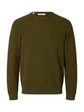 SLMROSS LS KNIT STRUCTURE CREW NECK