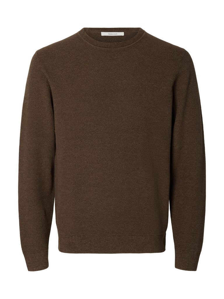 SLMROSS LS KNIT STRUCTURE CREW NECK