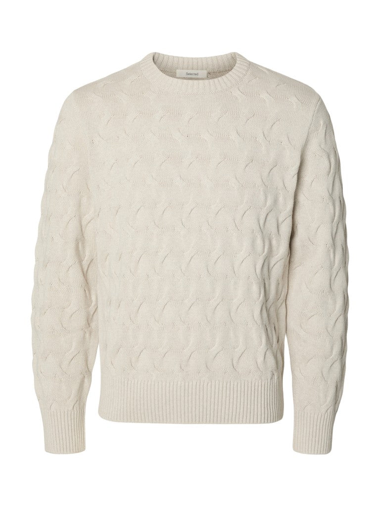 SLMCARLOS LS CABLE CREW NECK NOOS