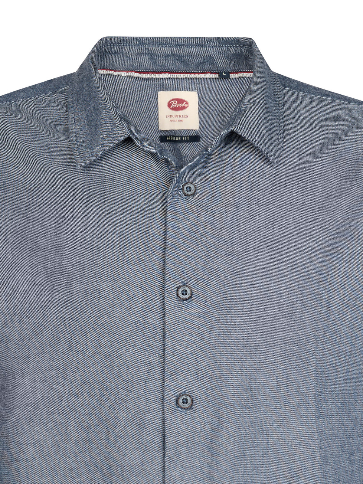 Petrol - Men Shirt Long Sleeve Uni - M-3060-SIL40