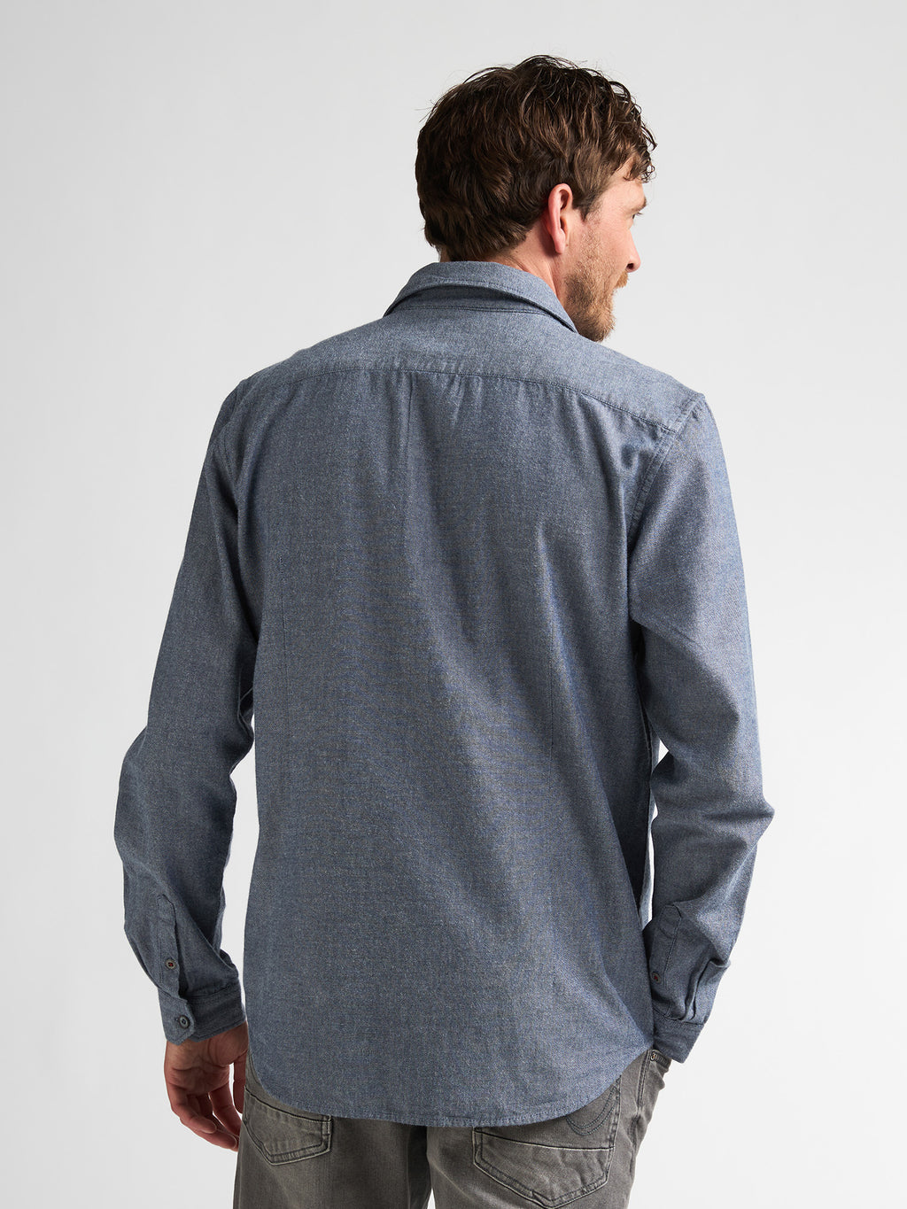 Petrol - Men Shirt Long Sleeve Uni - M-3060-SIL40