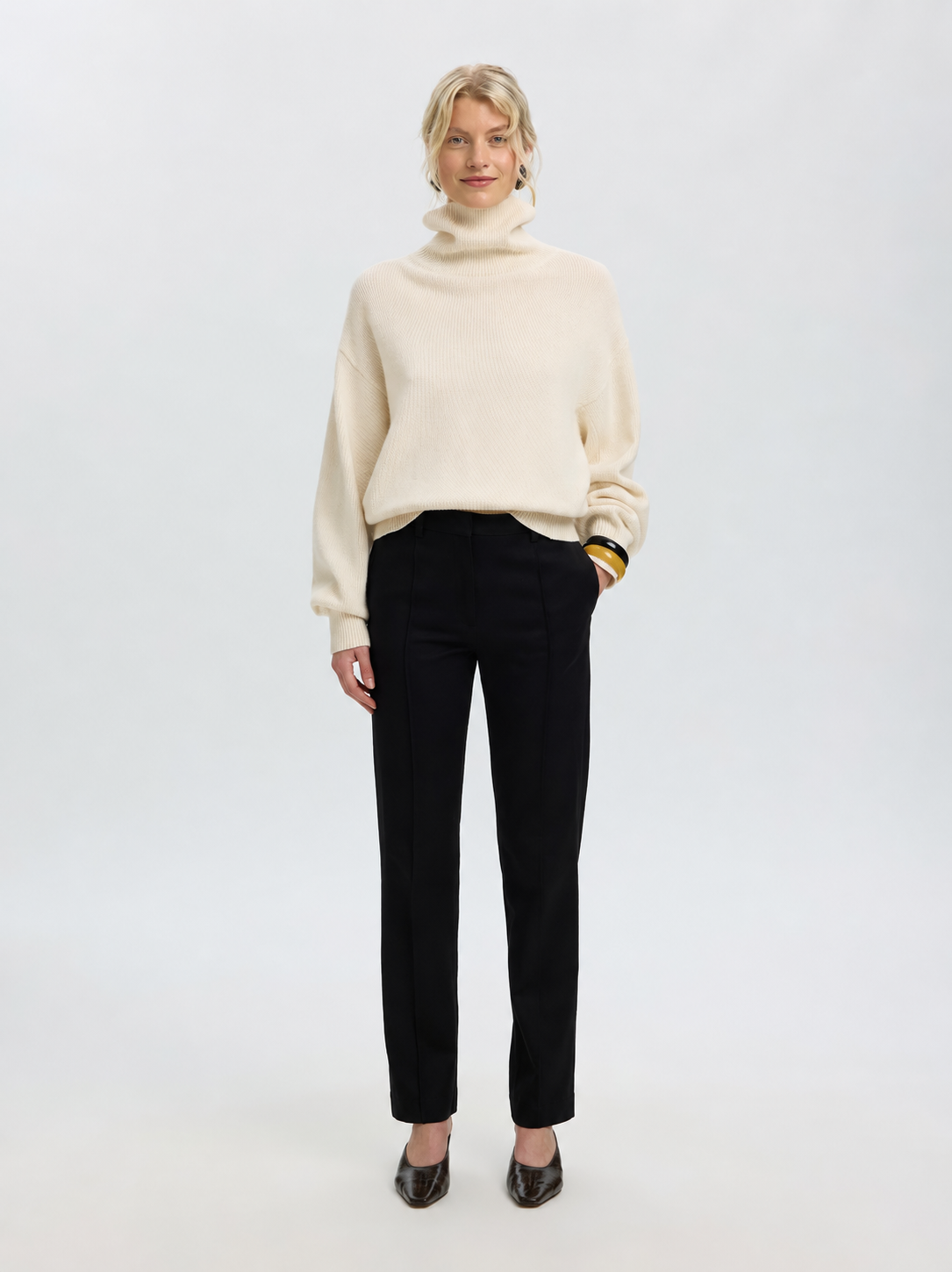 SLWELLIE LS KNIT ROLL NECK