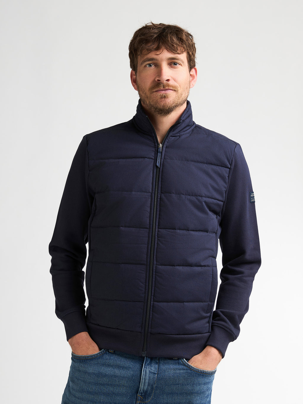 Petrol - Men Sweater Collar Zip - M-3060-SWC348