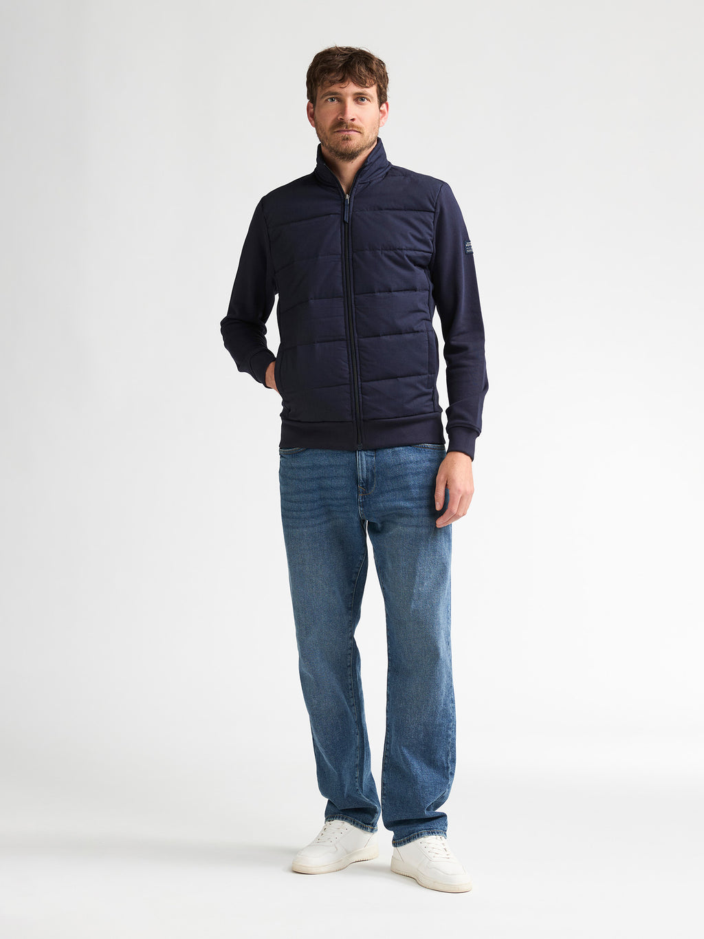 Petrol - Men Sweater Collar Zip - M-3060-SWC348
