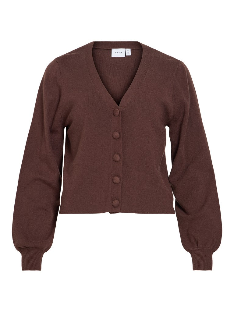 VIORA V-NECK L/S KNIT CARDIGAN/TES