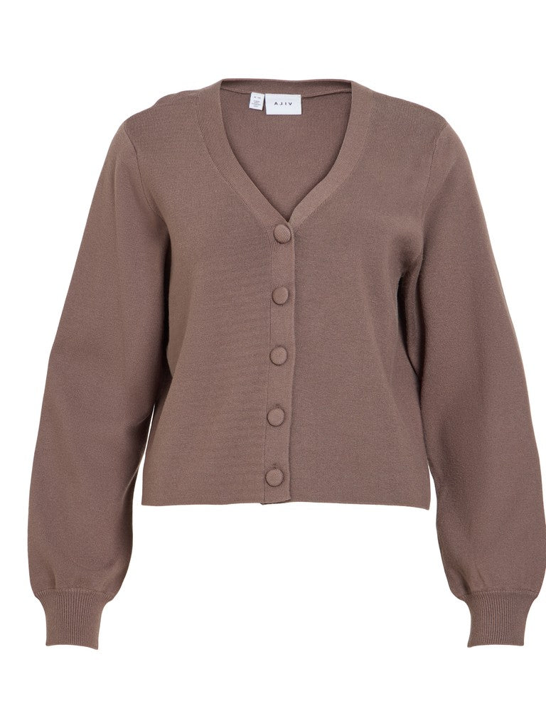 VIORA V-NECK L/S KNIT CARDIGAN/TES