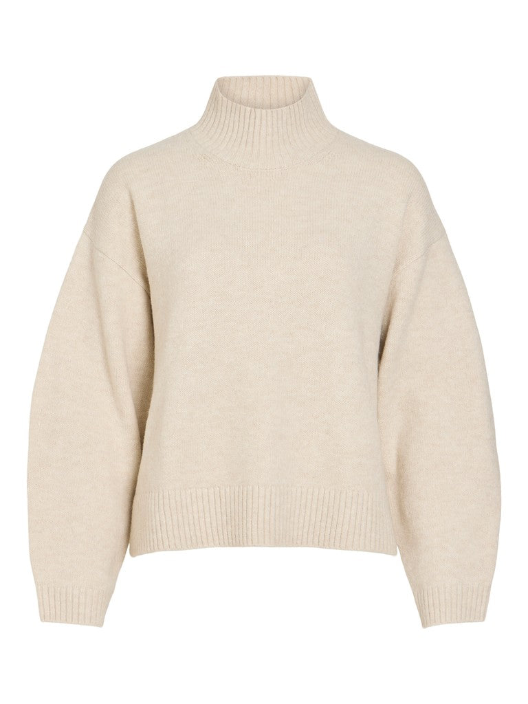 VISIA L/S HIGH NECK KNIT PULLOVER-N