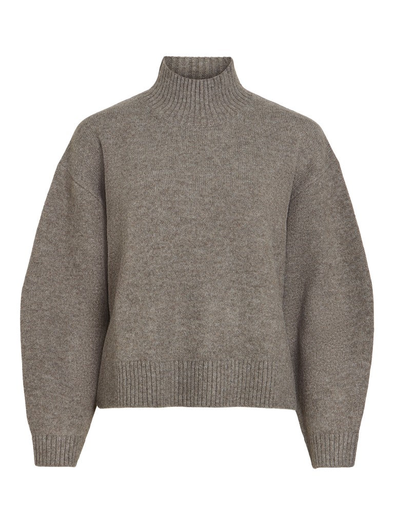 VISIA L/S HIGH NECK KNIT PULLOVER-N