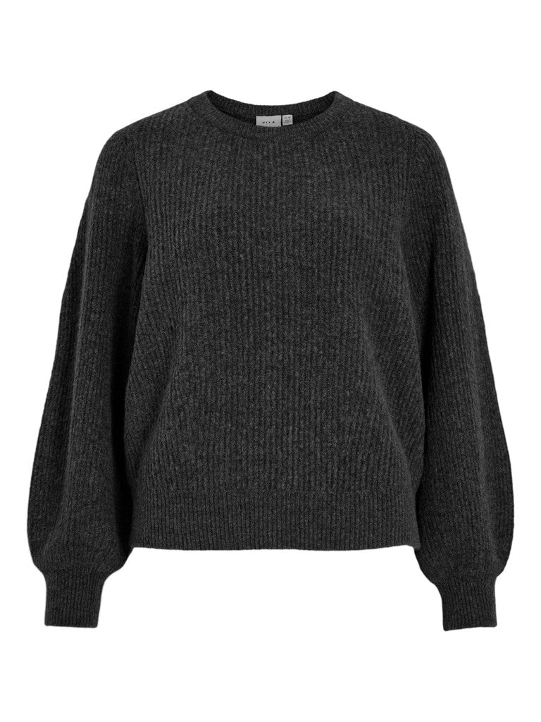 VIKACHEL O-NECK L/S KNIT TOP/VOL