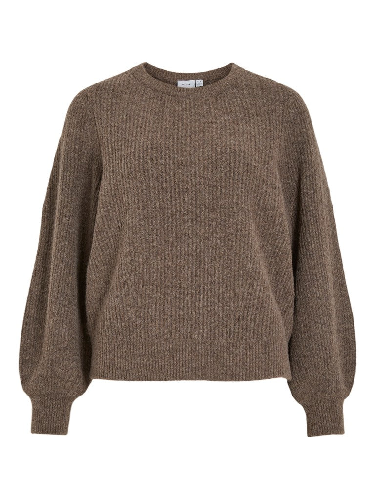 VIKACHEL O-NECK L/S KNIT TOP/VOL