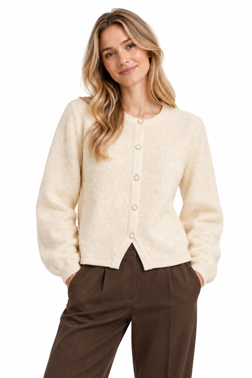 VIPIGGA O-NECK L/S KNIT JACKET NOOS