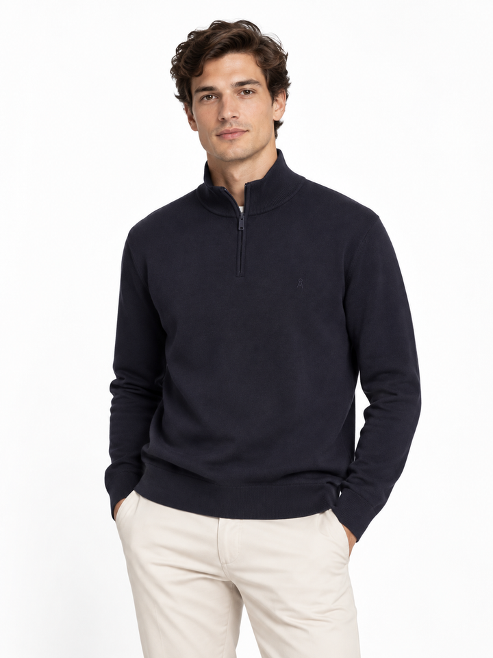 FAABES HALF ZIP KNIT SWEATER