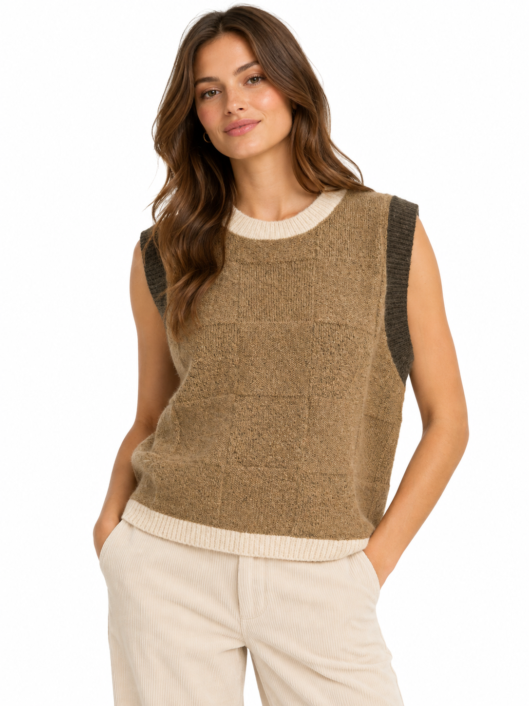 Yaya - Spenzer mit Kontrastborten - 4401-000634-609