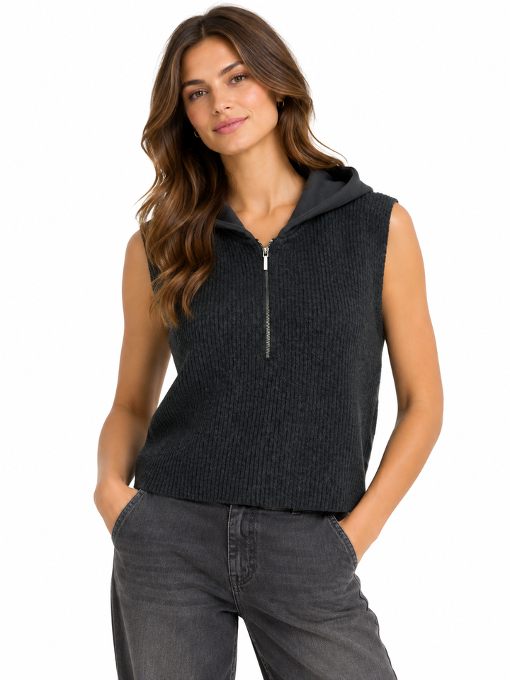 Yaya - Strickoberteil mit Kapuze - 4401-000642-609