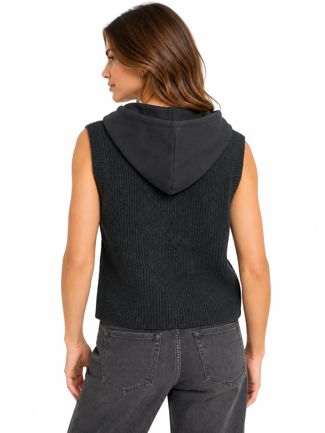 Yaya - Strickoberteil mit Kapuze - 4401-000642-609