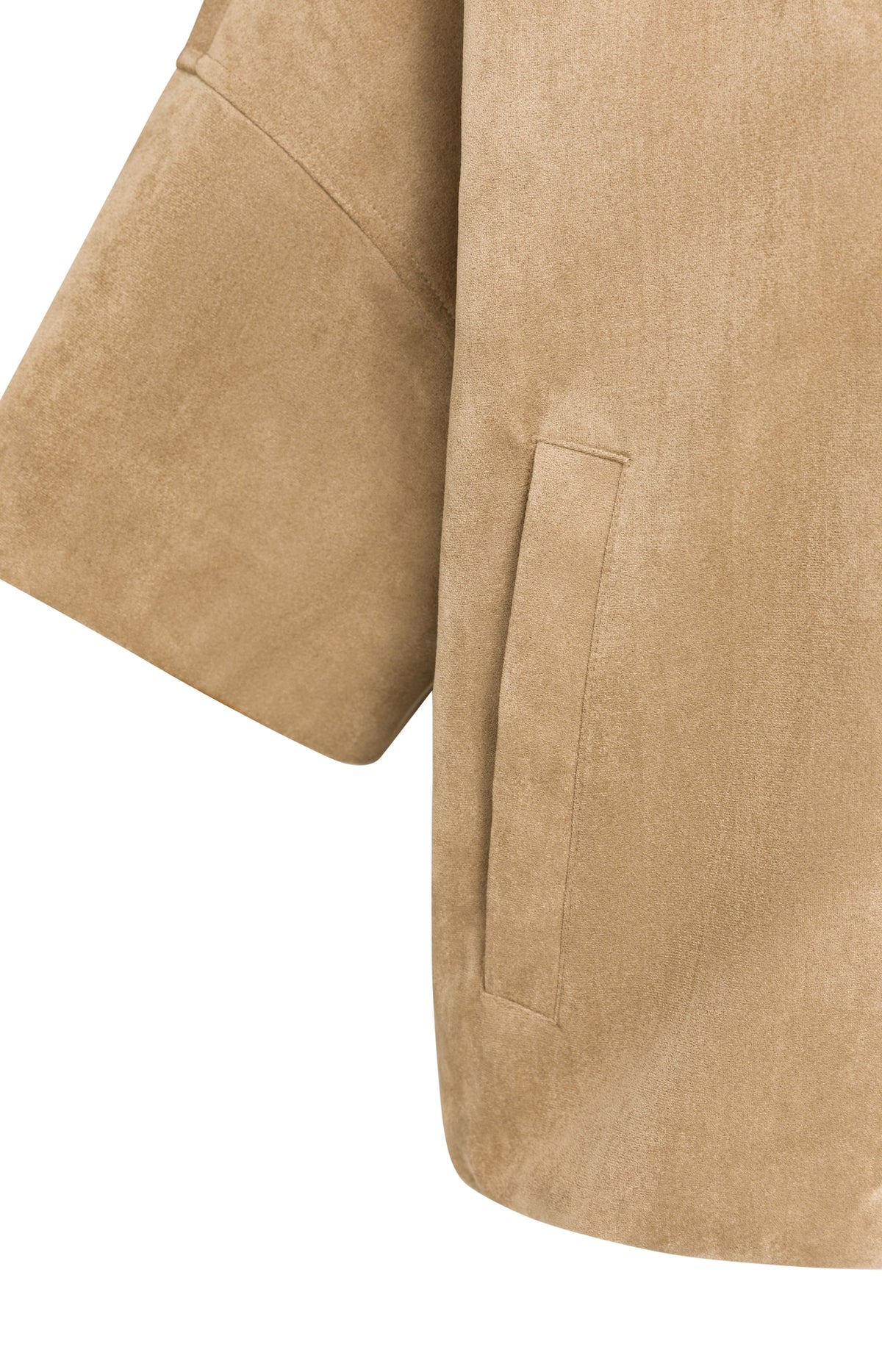 Jacke aus Velourslederimitat
