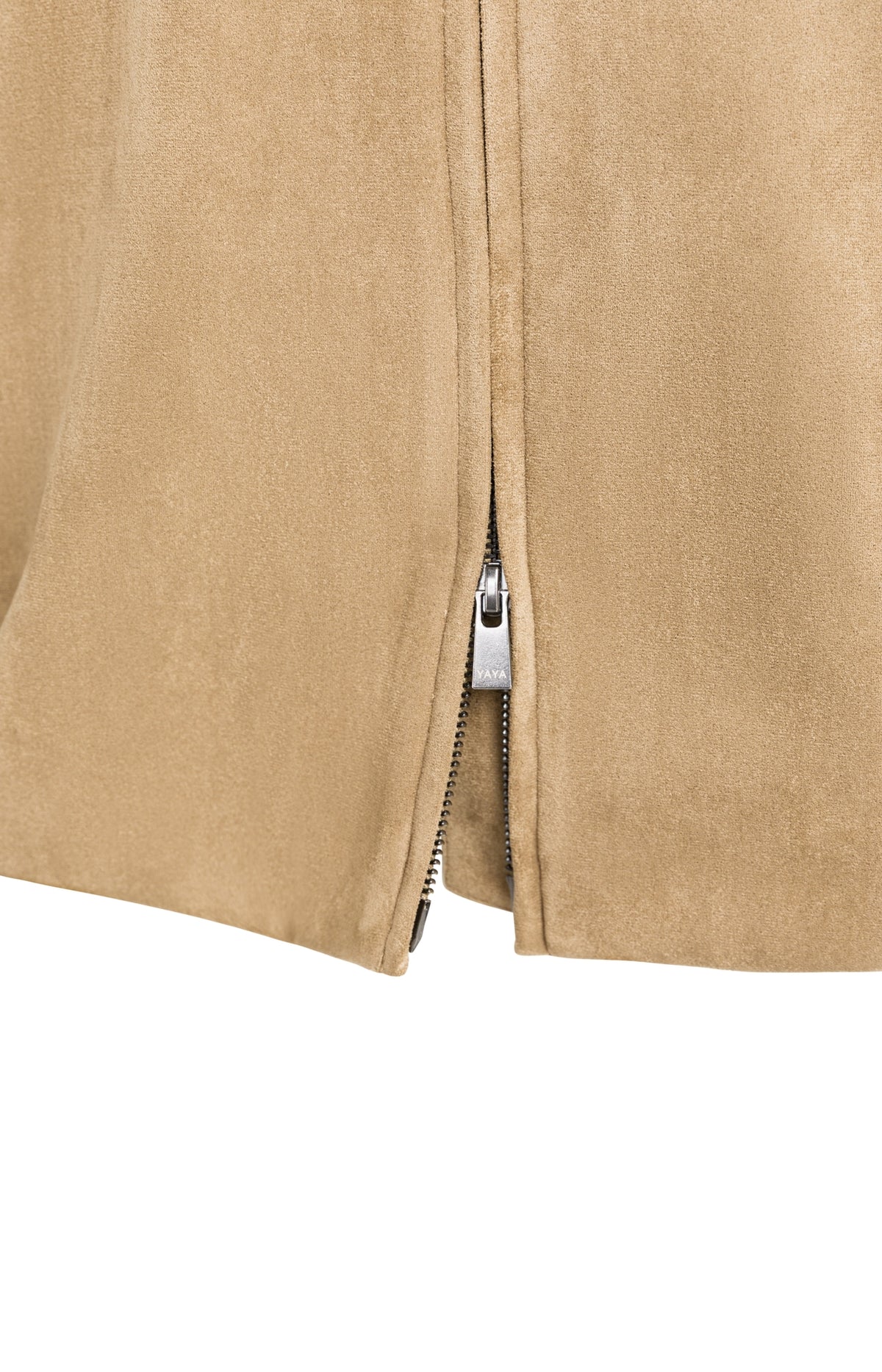 Jacke aus Velourslederimitat
