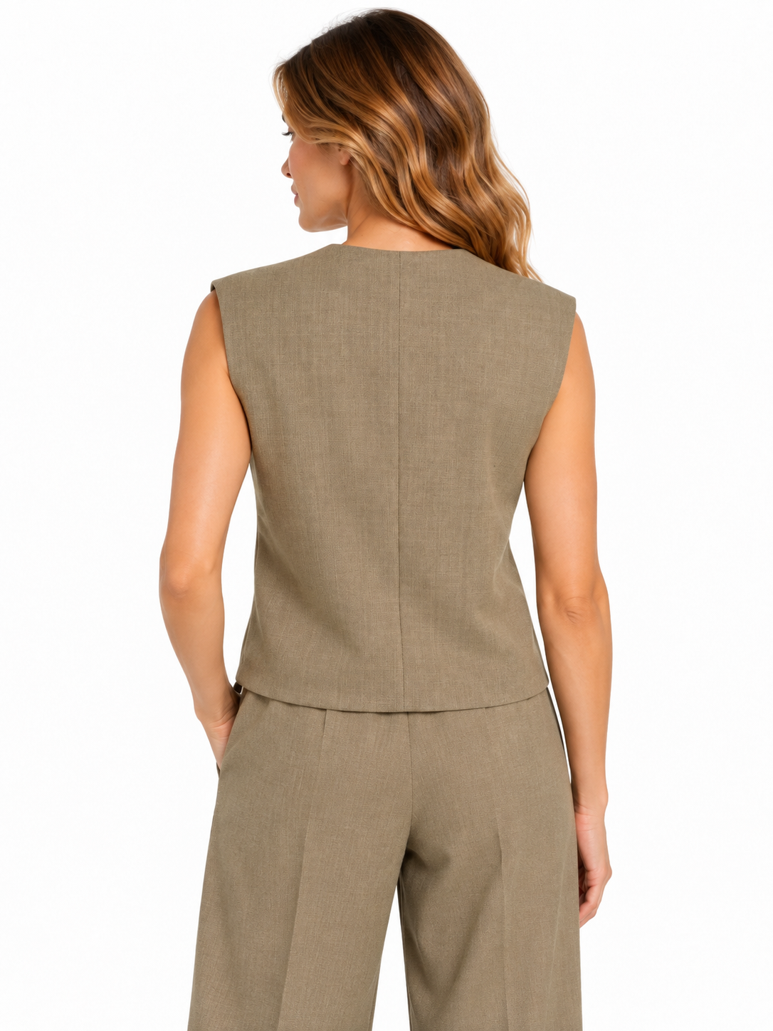 Yaya - Weste in Wickeloptik - 4401-521009-608