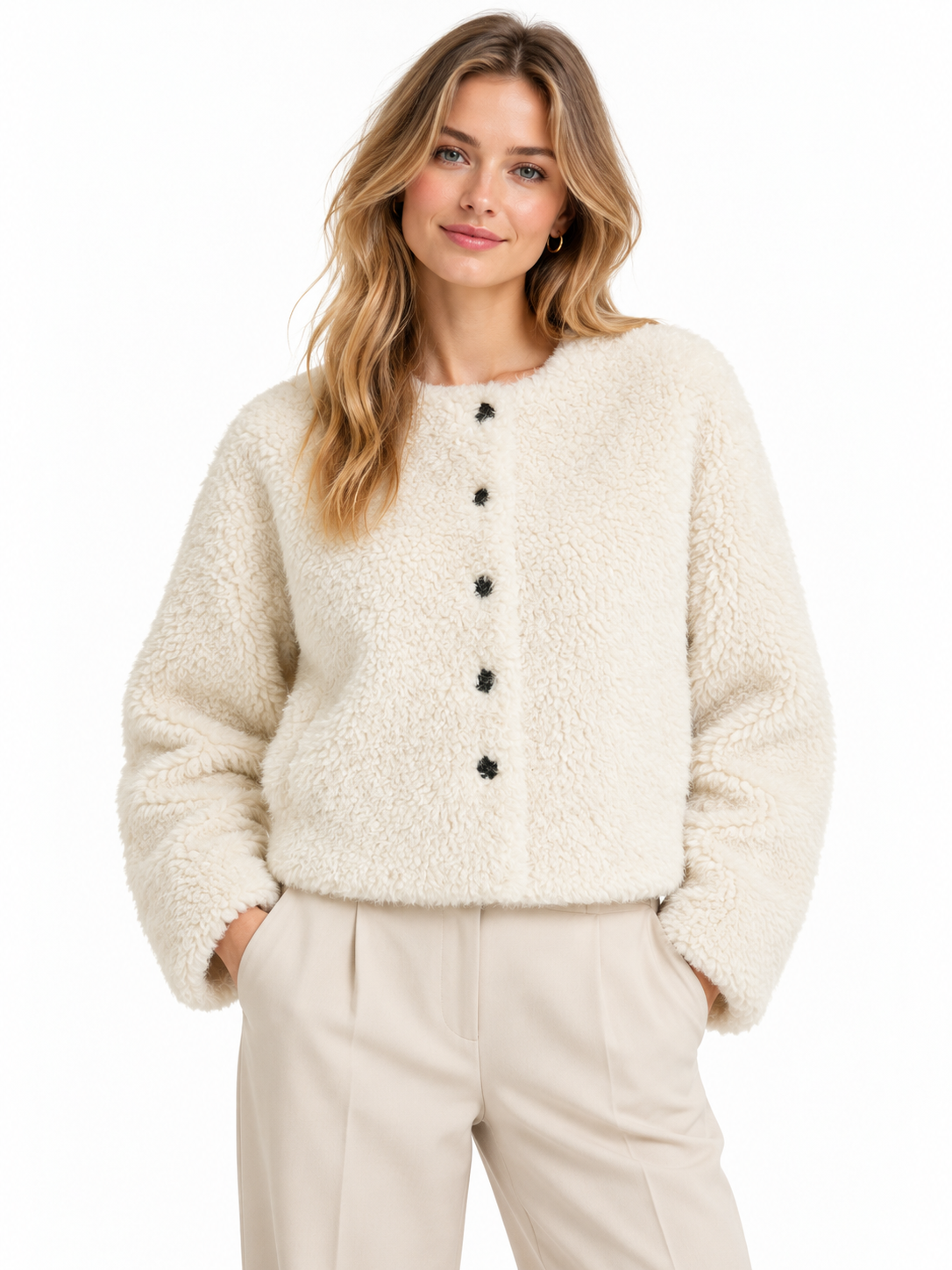 Yaya - Oversize-Jacke aus Fellimitat - 4402-001092-609